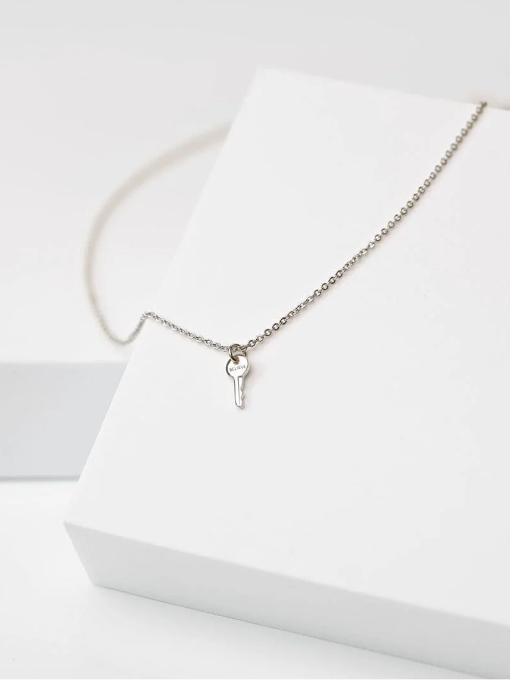 The Giving Keys Silver ‘BELIEVE’ Mini Key Necklace - SOLD OUT!